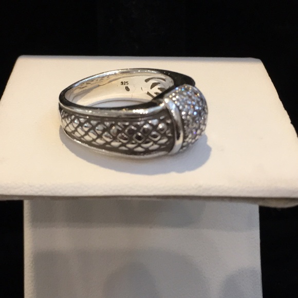 Scott Kay SS Diamond Cluster Equestrian Ring - Picture 2 of 6